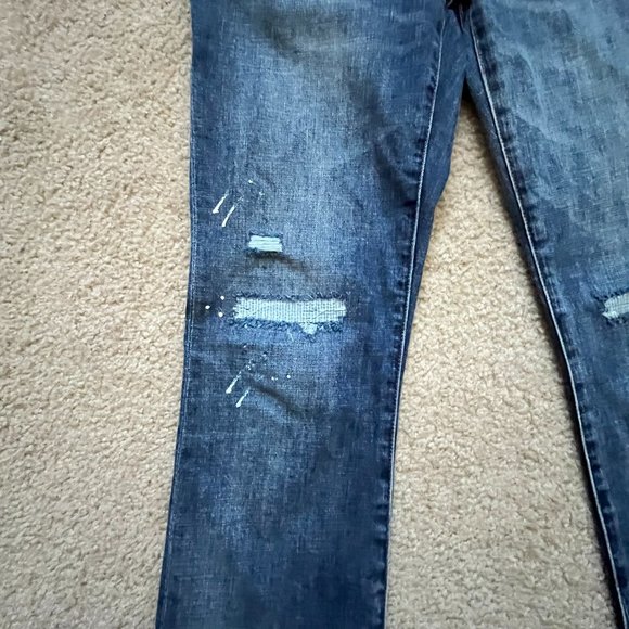 Cabi Button Fly Straight Paint Splatter Jeans Size 4 - Picture 4 of 9